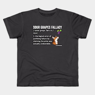 Sour Grapes Fallacy Definition Kids T-Shirt
